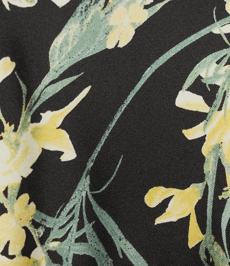 Anne Klein Printed Long Sleeve Shirt Midi Dress