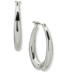 Anne Klein Puffy Arch Hoop Earrings