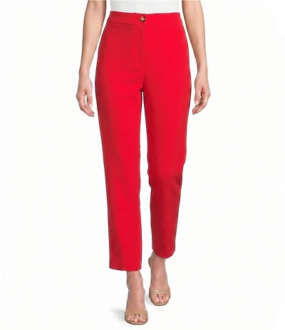 Anne Klein Pull On Hollywood Waist Straight Ankle Heavy Cool Crepe