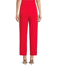 Anne Klein Pull On Hollywood Waist Straight Ankle Heavy Cool Crepe Pants