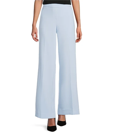 Anne Klein Pull On Side Seam Pockets Wide Leg Pants