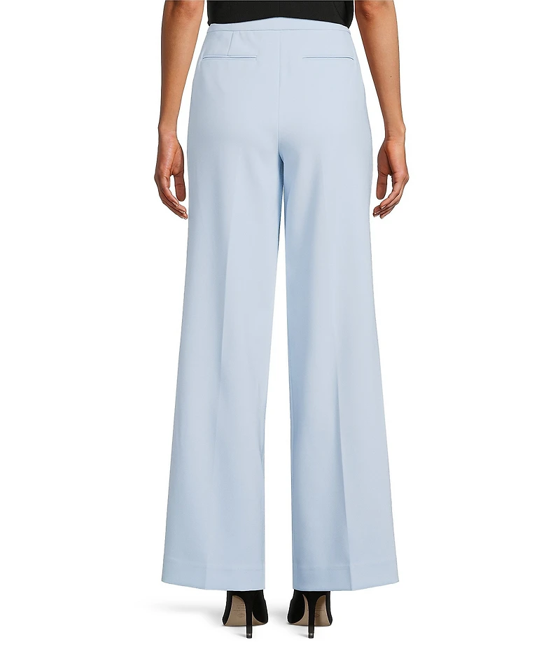 Anne Klein Pull On Side Seam Pockets Wide Leg Pants