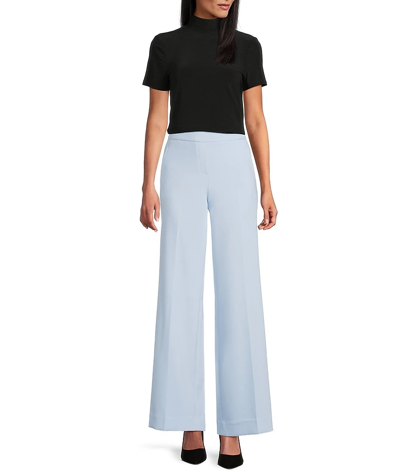 Anne Klein Pull On Side Seam Pockets Wide Leg Pants