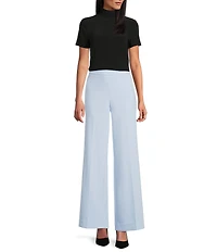 Anne Klein Pull On Side Seam Pockets Wide Leg Pants