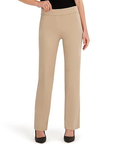 Anne Klein Pull On Slash Pocket Stretch Crepe Straight Leg Pant