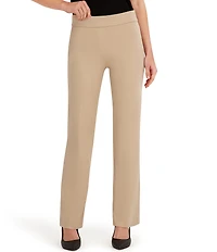 Anne Klein Pull On Slash Pocket Stretch Crepe Straight Leg Pant