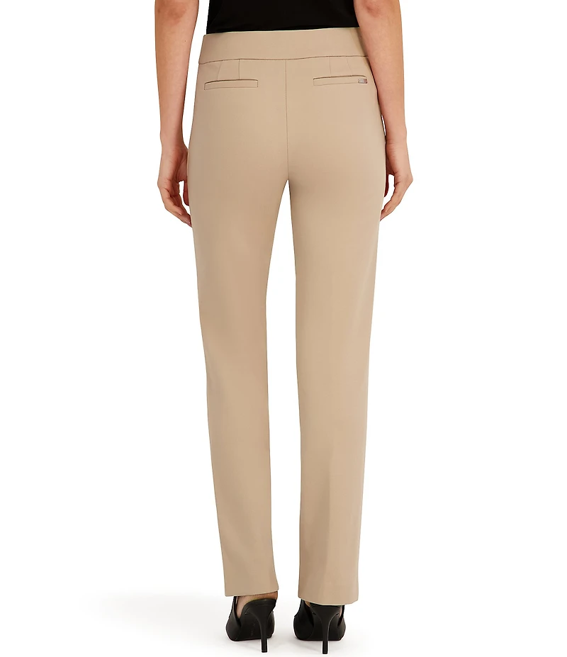 Anne Klein Pull On Slash Pocket Stretch Crepe Straight Leg Pant