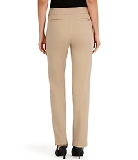 Anne Klein Pull On Slash Pocket Stretch Crepe Straight Leg Pant