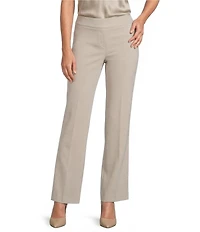 Anne Klein Pull On Stretch Front Pockets Straight Leg Trouser Pants