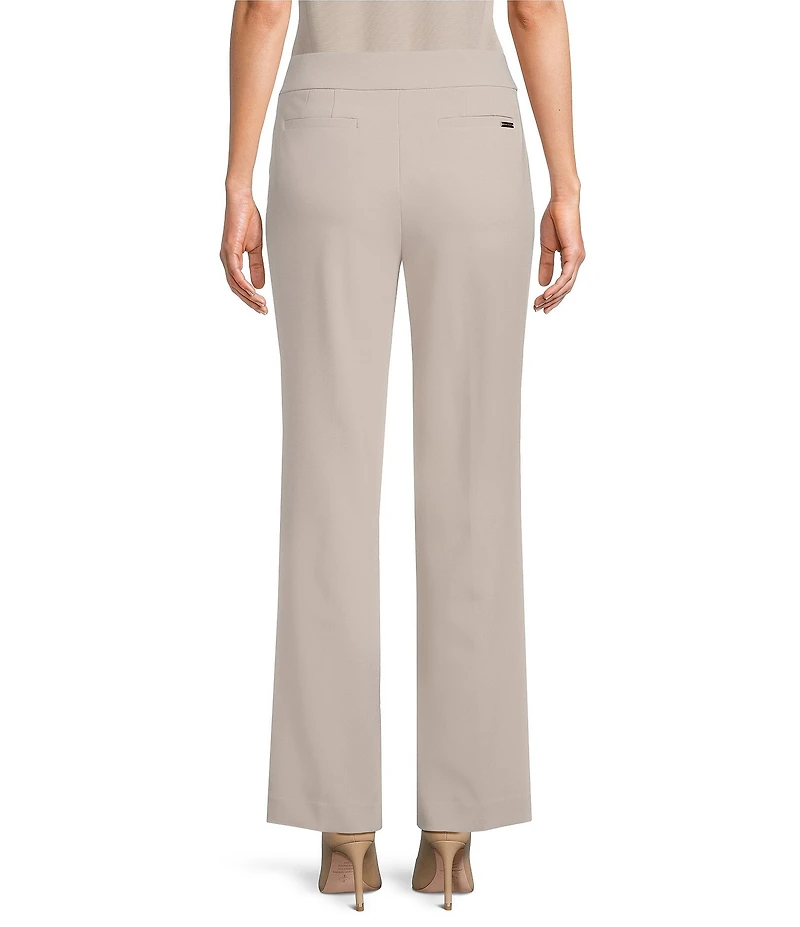 Anne Klein Pull On Stretch Front Pockets Straight Leg Trouser Pants