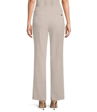 Anne Klein Pull On Stretch Front Pockets Straight Leg Trouser Pants