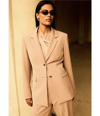 Anne Klein Pull On Stretch Front Pockets Straight Leg Trouser Pants