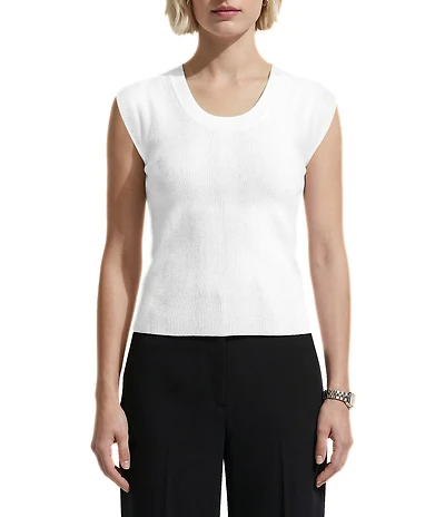 Anne Klein Ribbed Scoop Neck Tank