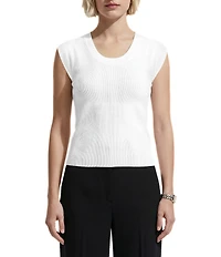 Anne Klein Ribbed Scoop Neck Tank