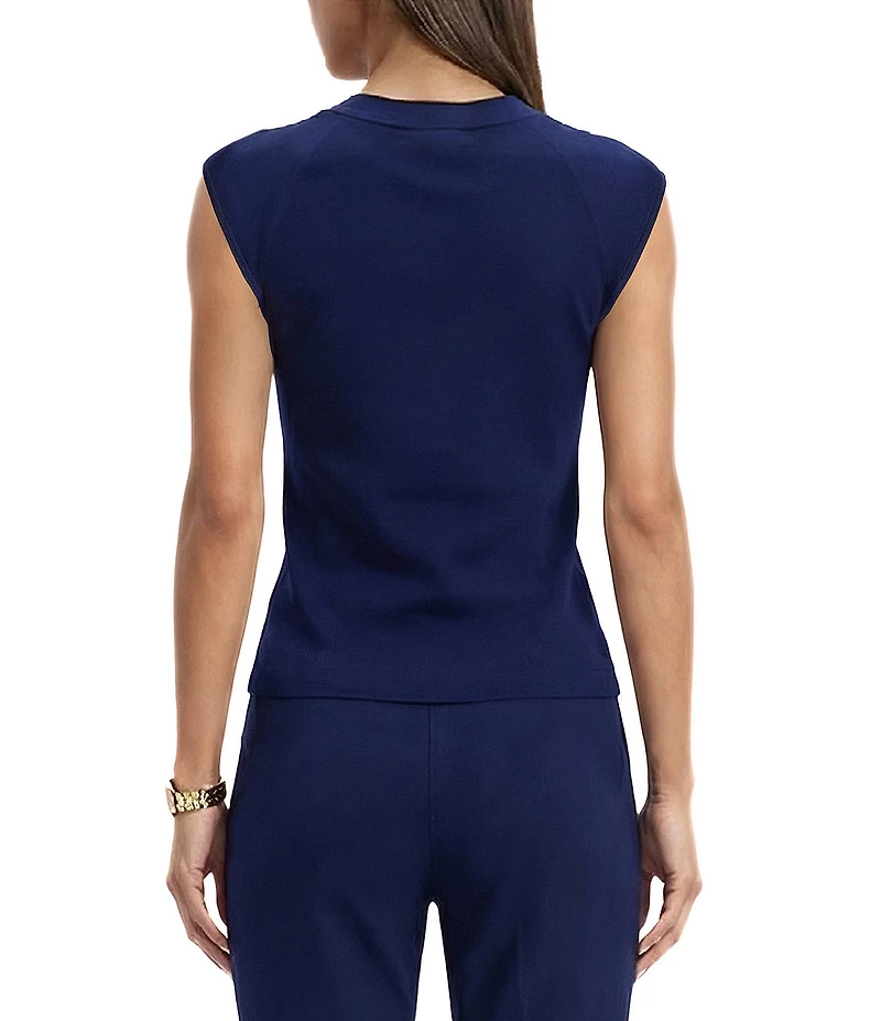 Anne Klein Ribbed Scoop Neck Tank