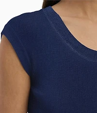 Anne Klein Ribbed Scoop Neck Tank
