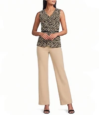 Anne Klein Sailor Heavy Cool Crepe Wide Leg Pants