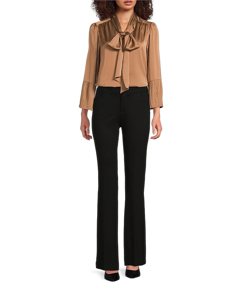 Anne Klein Satin Tie Neck Bow Blouse