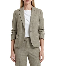 Anne Klein Scrunch Sleeve One Button Coordinating Jacket