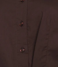 Anne Klein Sleeveless Cotton Poplin Tiered Midi Button Front Shirt Dress