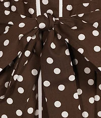 Anne Klein Sleeveless Dotted Shirt Dress With Self Tie