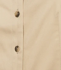 Anne Klein Sleeveless Drop Waist Belted Shirt Dress