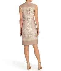 Anne Klein Sleeveless Sheath Scuba Crepe Dress
