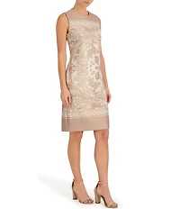 Anne Klein Sleeveless Sheath Scuba Crepe Dress