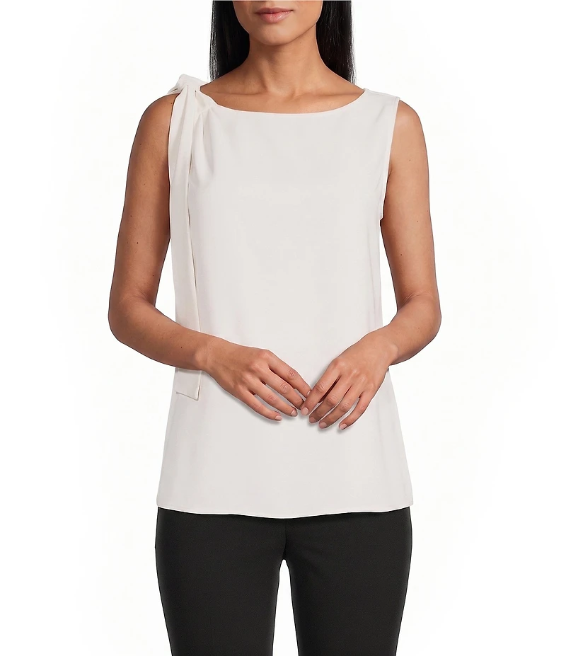 Anne Klein Sleeveless Tie Shoulder Blouse