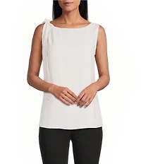 Anne Klein Sleeveless Tie Shoulder Blouse