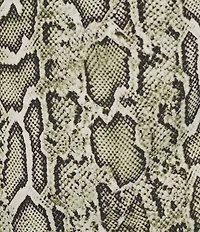 Anne Klein Snake Print Round Neck Pleated Short Sleeve Blouse