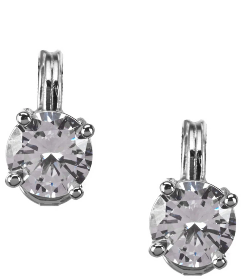 Anne Klein Sparkling Ears Cubic Zirconia Stud Clip-On Earrings