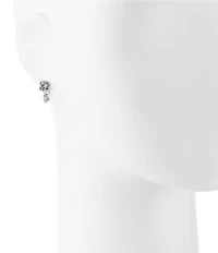 Anne Klein Sparkling Ears Cubic Zirconia Stud Clip-On Earrings