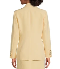 Anne Klein Stretch Faux Double Breasted Long Sleeve Coordinating Blazer Jacket