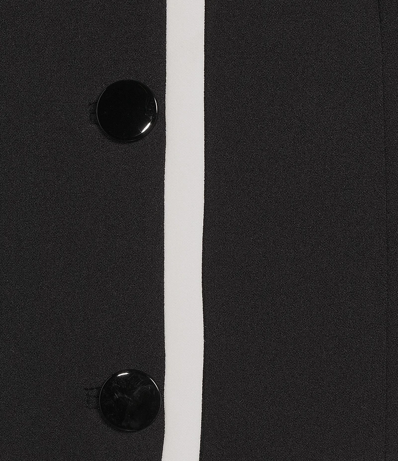 Anne Klein Stretch Four Button Welt Pockets Sleeveless Vest