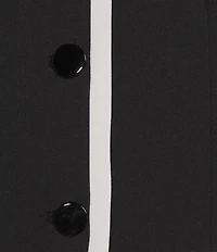 Anne Klein Stretch Four Button Welt Pockets Sleeveless Vest