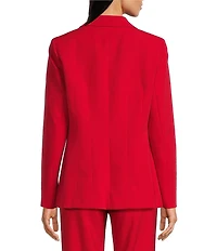 Anne Klein Coordinating Stretch Notch Lapel Long Sleeve Cinched Waist Jacket