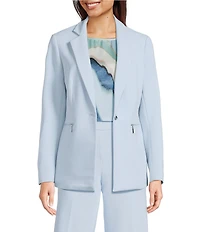 Anne Klein Stretch One Button Notch Collar Blazer Jacket