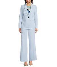 Anne Klein Stretch One Button Notch Collar Blazer Jacket