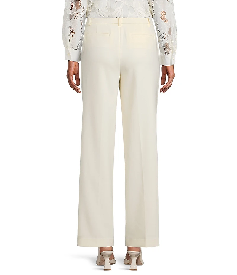 Anne Klein Stretch Pull-on Wide Leg With Pocket Flap Pants