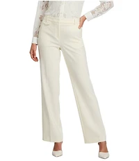 Anne Klein Stretch Pull-on Wide Leg With Pocket Flap Pants