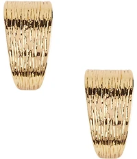 Anne Klein Textured Clip-On Puffy Hoop Earrings