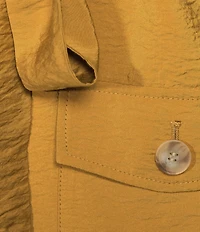 Anne Klein Textured Patch Pockets Belted Vest
