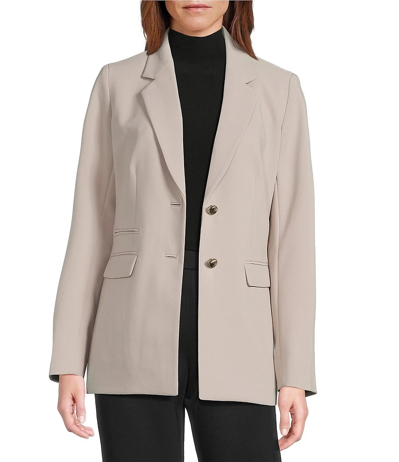 Anne Klein Three Pocket Long Sleeve Notch Collar Blazer