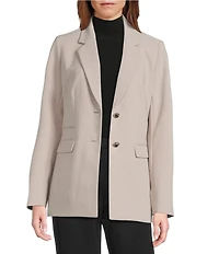 Anne Klein Three Pocket Long Sleeve Notch Collar Blazer