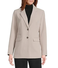 Anne Klein Three Pocket Long Sleeve Notch Collar Blazer