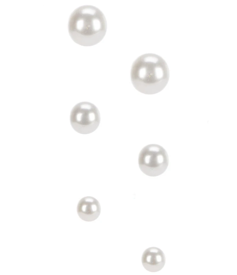 Anne Klein Trio Pearl Stud Earrings