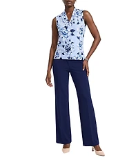 Anne Klein Triple Pleat Tank Blouse