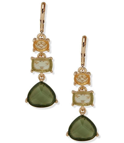Anne Klein Triple Stone Linear Earrings