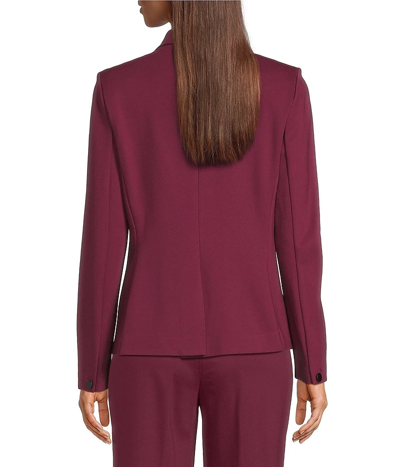 Anne Klein Two Button Long Sleeve Peak Lapel Triple Patch Pocket Blazer